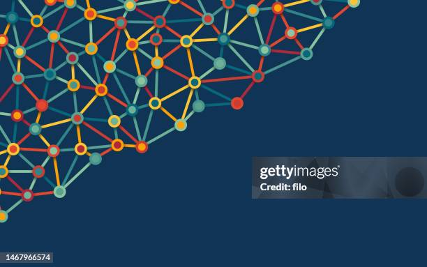 stockillustraties, clipart, cartoons en iconen met grid network connection abstract node background - machinaal leren