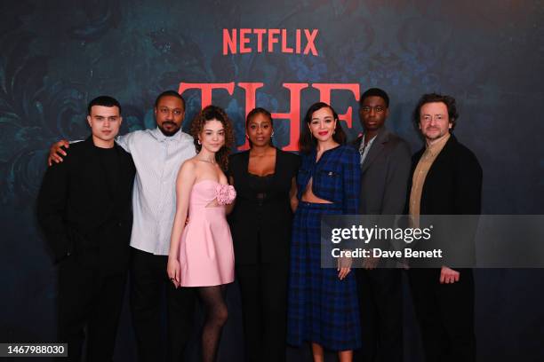 Samuel Small, Nathaniel Martello-White, Maria Almeida, FIona Lamptey, Ashley Madekwe, Jorden Myrie and Justin Salinger attend a special screening of...