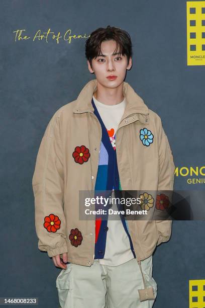 Hwang Minhyun attends the Moncler Presents: The Art of Genius at Olympia London on February 20, 2023 in London, England.