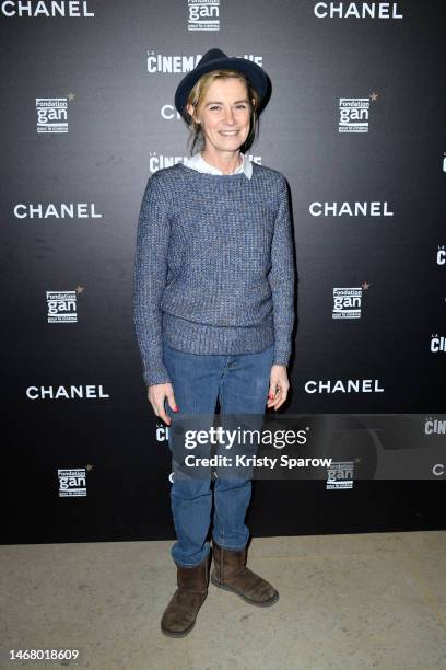 Anne Consigny attends the "The Son" Premiere at la Cinematheque on February 20, 2023 in Paris, France.