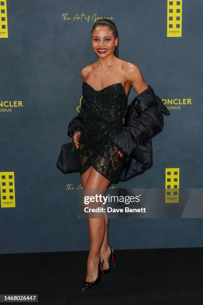 Emma Weymouth, Marchioness of Bath, attends the Moncler Presents: The Art of Genius at Olympia London on February 20, 2023 in London, England.