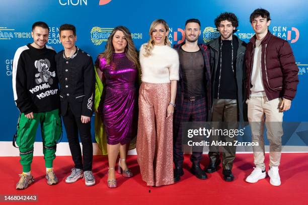 Gerscan, Ricky Garcia, Lala Chus, Lujan Arguelles, Sensillo Con S, Alex Chia and Pablogshow attend the photocall for "Generacion D" presented by RTVE...