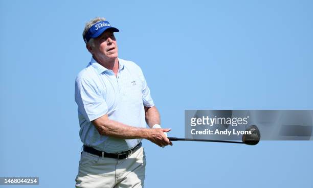 Michael Allen on the second hole during the final round of the Mitsubishi Electric Championship at Hualalai at Hualalai Golf Club on January 21, 2023...