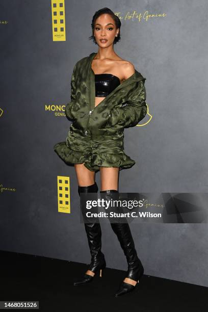 Jourdan Dunn attends the Moncler Genius presentation during London Fashion Week February 2023 on February 20, 2023 in London, England.