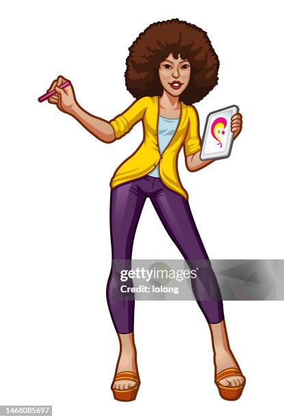 designer - afro man vector stock illustrations