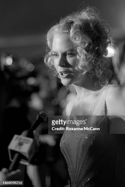 Actress Nicole Kidman arrives at the 54th Annual Directors Guild of America Awards Dinner at the Century Plaza Hotel on March 9, 2002 in Los Angeles,...
