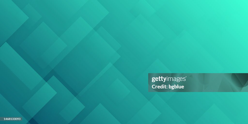 Abstrakter Hintergrund mit Quadraten und grünem Farbverlauf - Trendiges Design