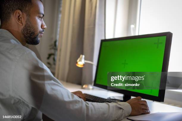 Computer Men Screen 91 Lamp Green Screen Stock Photos, High-Res Pictures, and Images ...