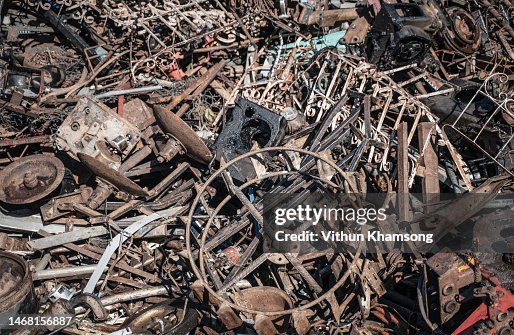 Recycle Steel Stack At Waste Plant High-Res Stock Photo - Getty Images