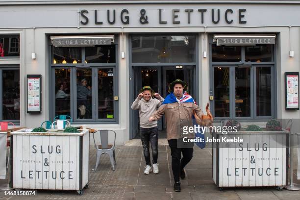 General view of a Slug and Lettuce bar and restaurant pub in the High Street on February 18, 2023 in Colchester, England .
