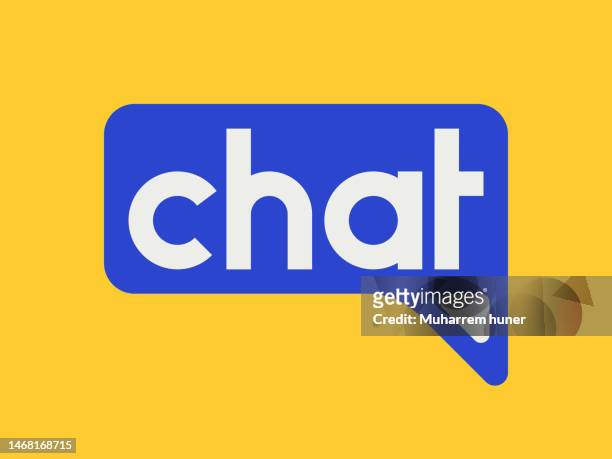 colorful modern chat vector logo. - logo ideas stock illustrations