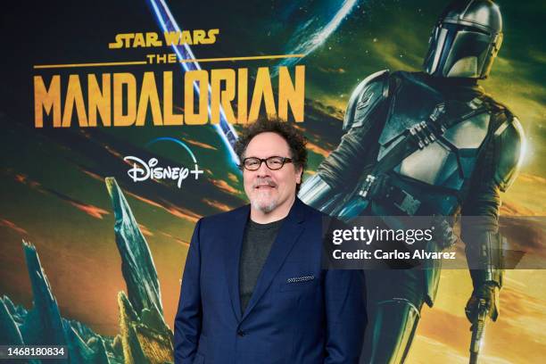 Director Jon Favreau promotes the third season of the original Disney+ series, Star Wars: The Mandalorian at the Ritz Carlton Hotel on February 21,...