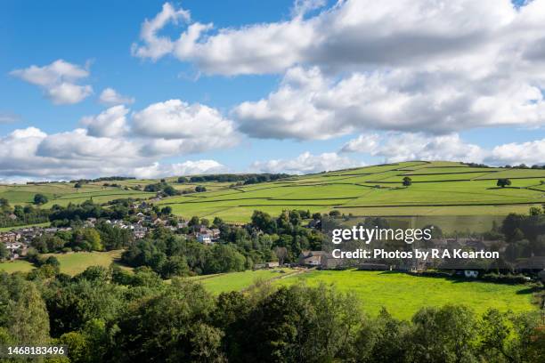 the village of rainow, cheshire, england - macclesfield stock pictures, royalty-free photos & images