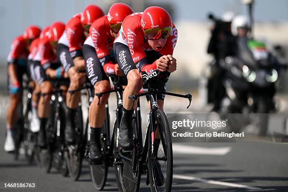 Jarrad Drizners of Australia and Team Lotto Dstny competing during