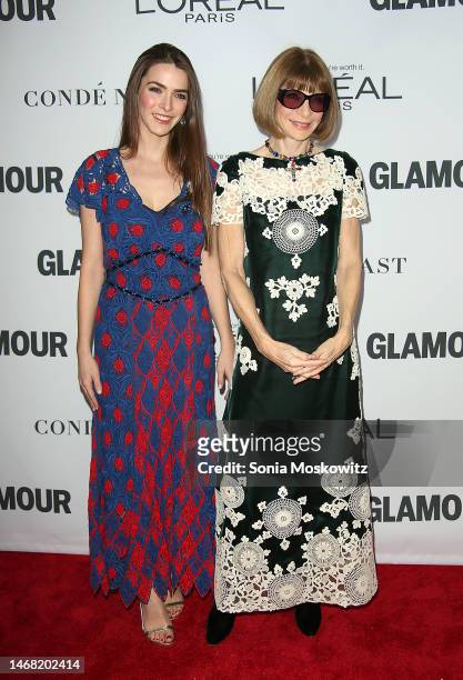 Film producer Bee Shaffer and her mother, fashion editor & journalist Anna Wintour, attend Glamour magazine's 'Women of the Year' awards at...