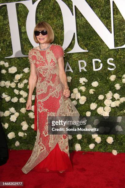 British-American fashion editor & journalist Anna Wintour attends the 71st annual Tony Awards at Radio City Music Hall, New York, New York, June 11,...
