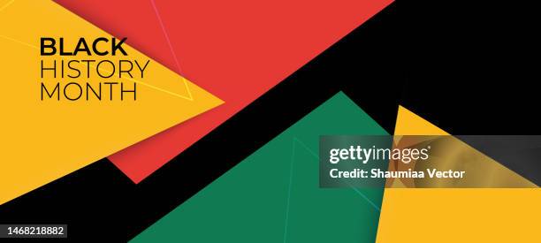 stockillustraties, clipart, cartoons en iconen met modern abstract papercut background for black history month design - geschiedenis van de afro amerikanen