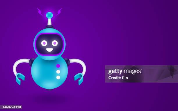 artificial intelligence robot bot background - robotic process automation stock illustrations