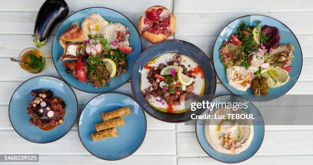lebanese food - mat från mellanöstern bildbanksfoton och bilder