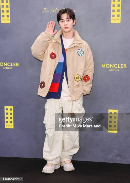 Hwang Minhyun attends the Moncler Genius presentation during London Fashion Week February 2023 on February 20, 2023 in London, England.