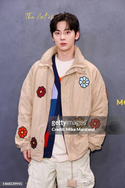 Hwang Minhyunattends the Moncler Genius presentation during London Fashion Week February 2023 on February 20, 2023 in London, England.