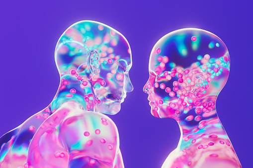 3D human glass figures