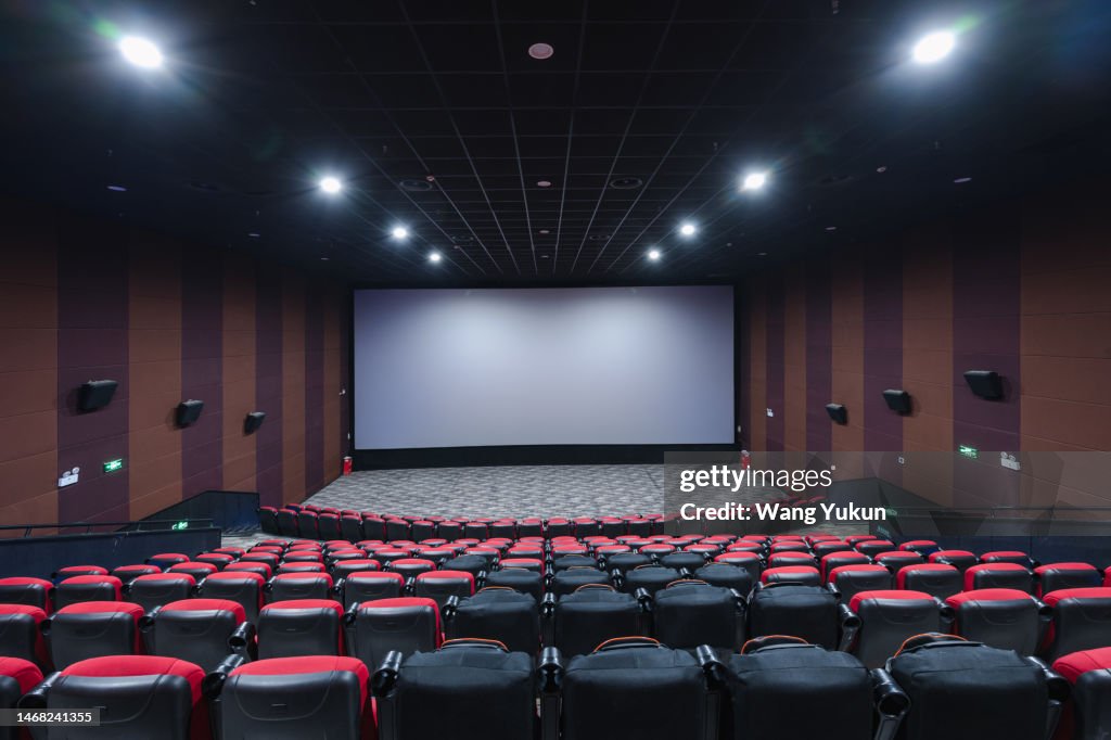 Empty cinema screening hall