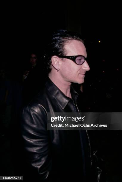 Bono during 1999 MTV EMA Arrivals at The Point Depot in Dublin, Ireland, 19th November 1999.