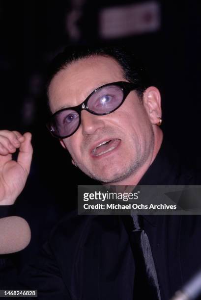 Bono during 1999 MTV EMA Arrivals at The Point Depot in Dublin, Ireland, 19th November 1999.