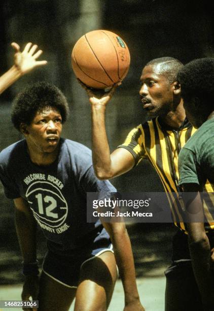 Holcomb Rucker League basketball tournament in Harlem, New York . (Photo by Jack Mecca/Getty Images