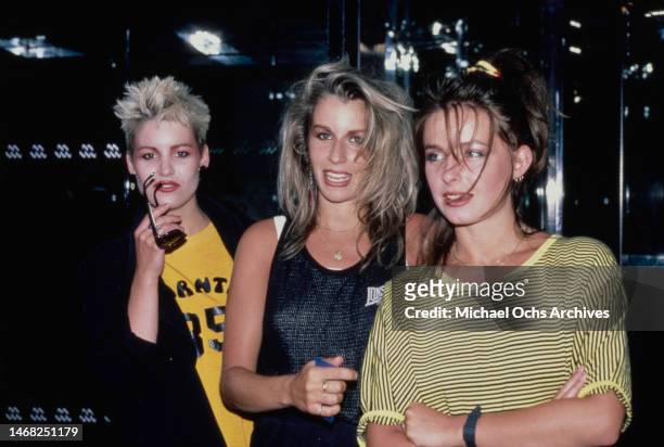 Bananarama attends an event in New York City, New York, United States, circa 1980s.