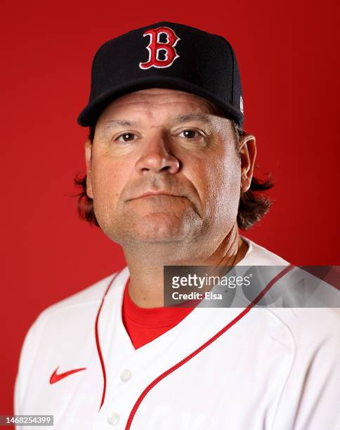 Andy Fox of the Boston Red Sox poses for a portrait during Boston Red Sox Photo Day at JetBlue Park at Fenway South on February 21, 2023 in Fort...