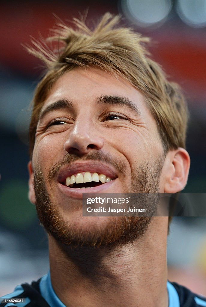 Spain Training and Press Conference - Quarter Final: UEFA EURO 2012