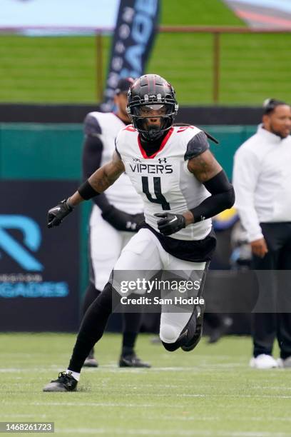 Martavis Bryant of the Vegas Vipers runs on the field during the first half against the Arlington Renegades at Choctaw Stadium on February 18, 2023...