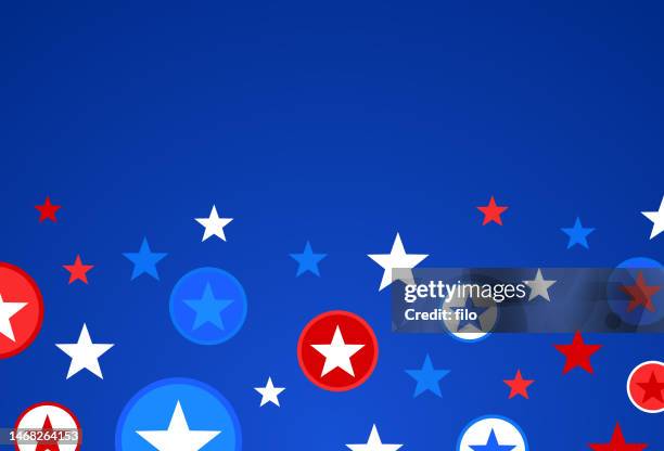 patriotic stars abstract background - president day stock illustrations