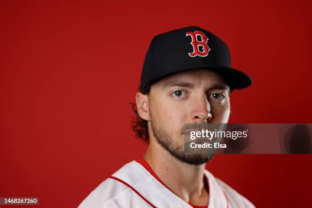 Chris Murphy of the Boston Red Sox poses for a portrait during Boston Red Sox Photo Day at JetBlue Park at Fenway South on February 21, 2023 in Fort...