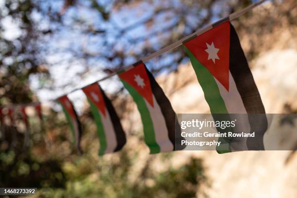 petra, jordan jordan jordan - jordanian flag stock pictures, royalty-free photos & images