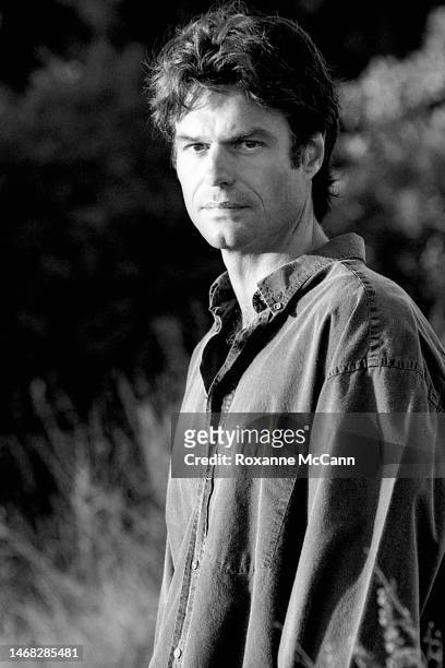 Actor Harry Hamlin walks on his property in March, 1995 in Beverly Hills, California.