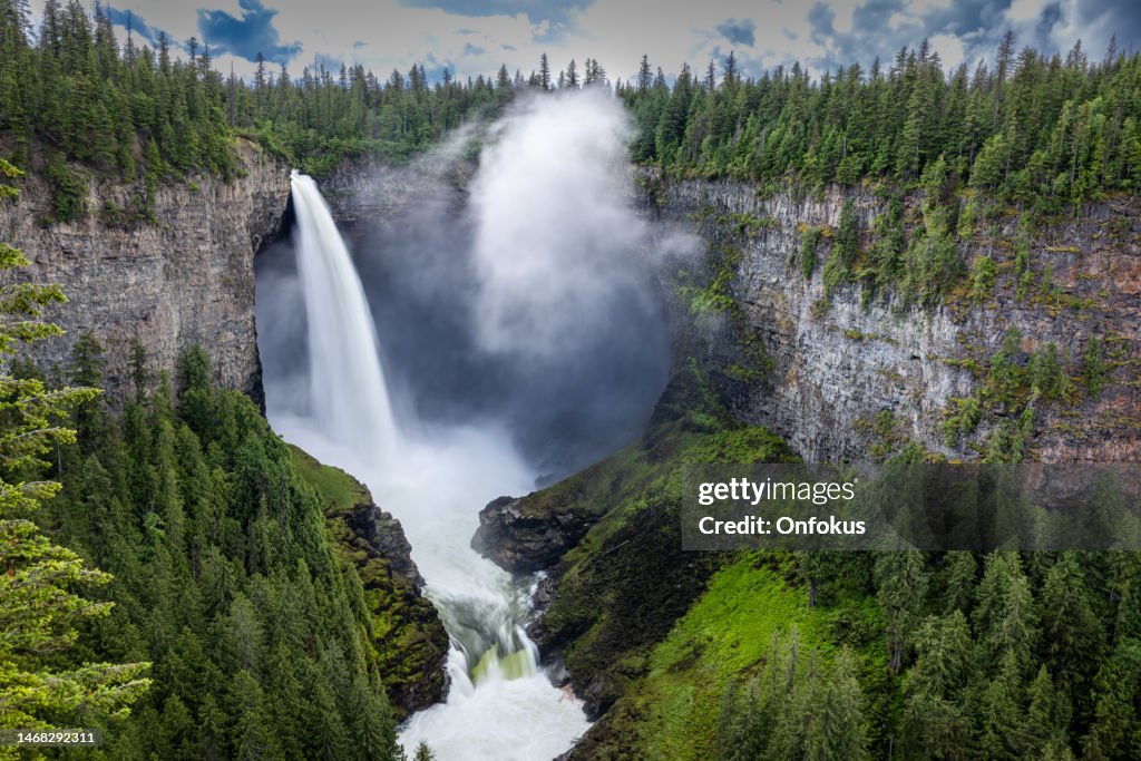 Helmcken Falls Waterfall in Wells Gray Provincial Park in British Columbia, Canada