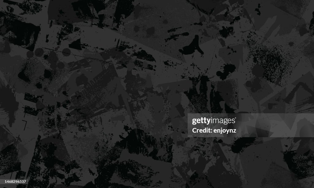 Nahtlose getarnte schwarze Grunge-Texturen Hintergrundbild