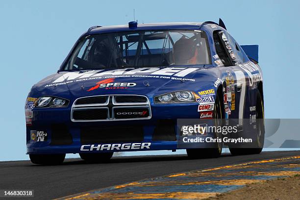 Robby Gordon, driver of the MAPEI/Save Mart Supermarkets Dodge, during qualifying for the NASCAR Sprint Cup Series Toyota/Save Mart 350 at Sonoma on...