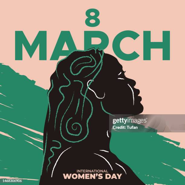 ilustrações de stock, clip art, desenhos animados e ícones de international women's day social media post design - 8 march illustration - dia internacional da mulher