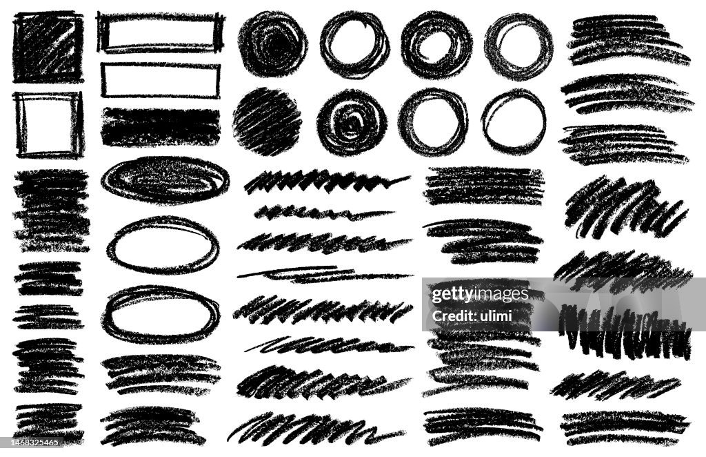 Tratti pastello neri