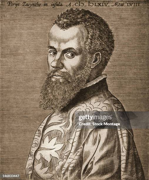 Engraving Flemish author and anatomist Andreas Vesalius .