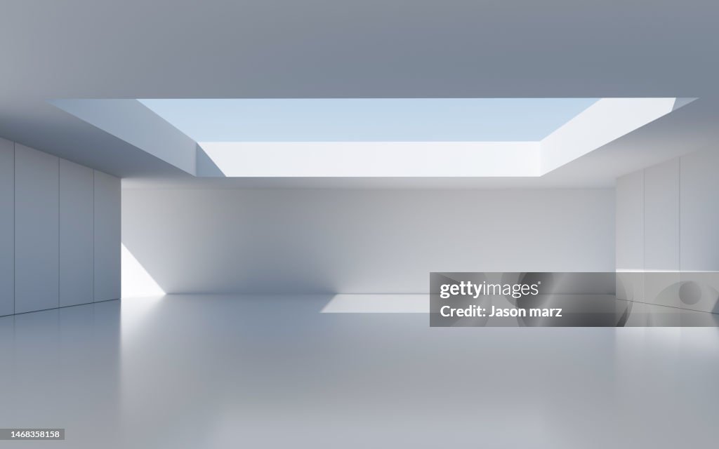 3D white rendering space