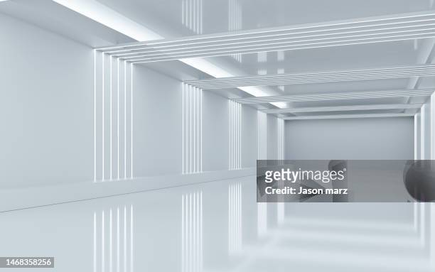3d white rendering space - white room empty stock pictures, royalty-free photos & images