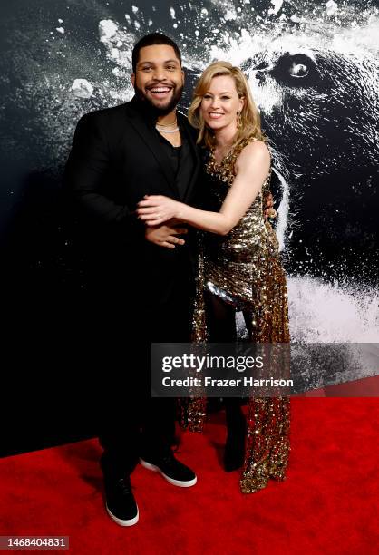 Shea Jackson Jr. And Elizabeth Banks attend the Los Angeles premiere of Universal Pictures' "Cocaine Bear" at Regal LA Live on February 21, 2023 in...