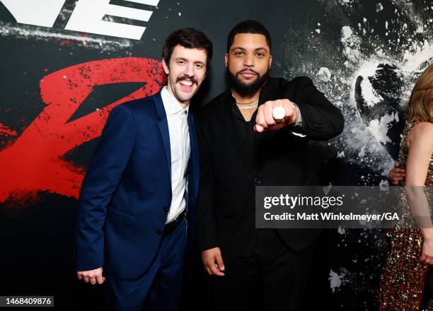 Scott Seiss and O'Shea Jackson Jr. Attend the Los Angeles premiere of Universal Pictures' "Cocaine Bear" at Regal LA Live on February 21, 2023 in Los...