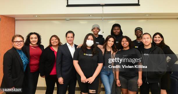 Assistant principal at the Edward Roybal Learning Center Diana Mendez, LAUSD board member Dr Rocio Rivas, principal of the Edward Roybal Learning...