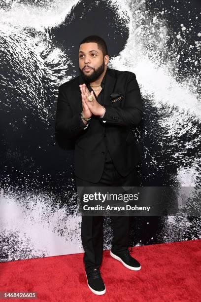 Shea Jackson Jr. Attends the Los Angeles premiere of Universal Pictures' "Cocaine Bear" at Regal LA Live on February 21, 2023 in Los Angeles,...